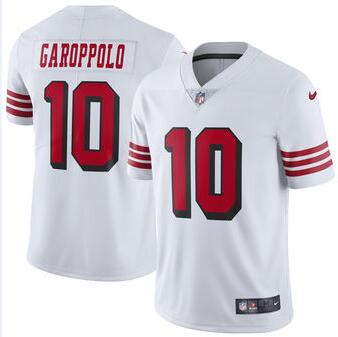 Men's San Francisco 49ers #10 Jimmy Garoppolo Nike White Color Rush Vapor Untouchable Limited Stitched NFL Jersey